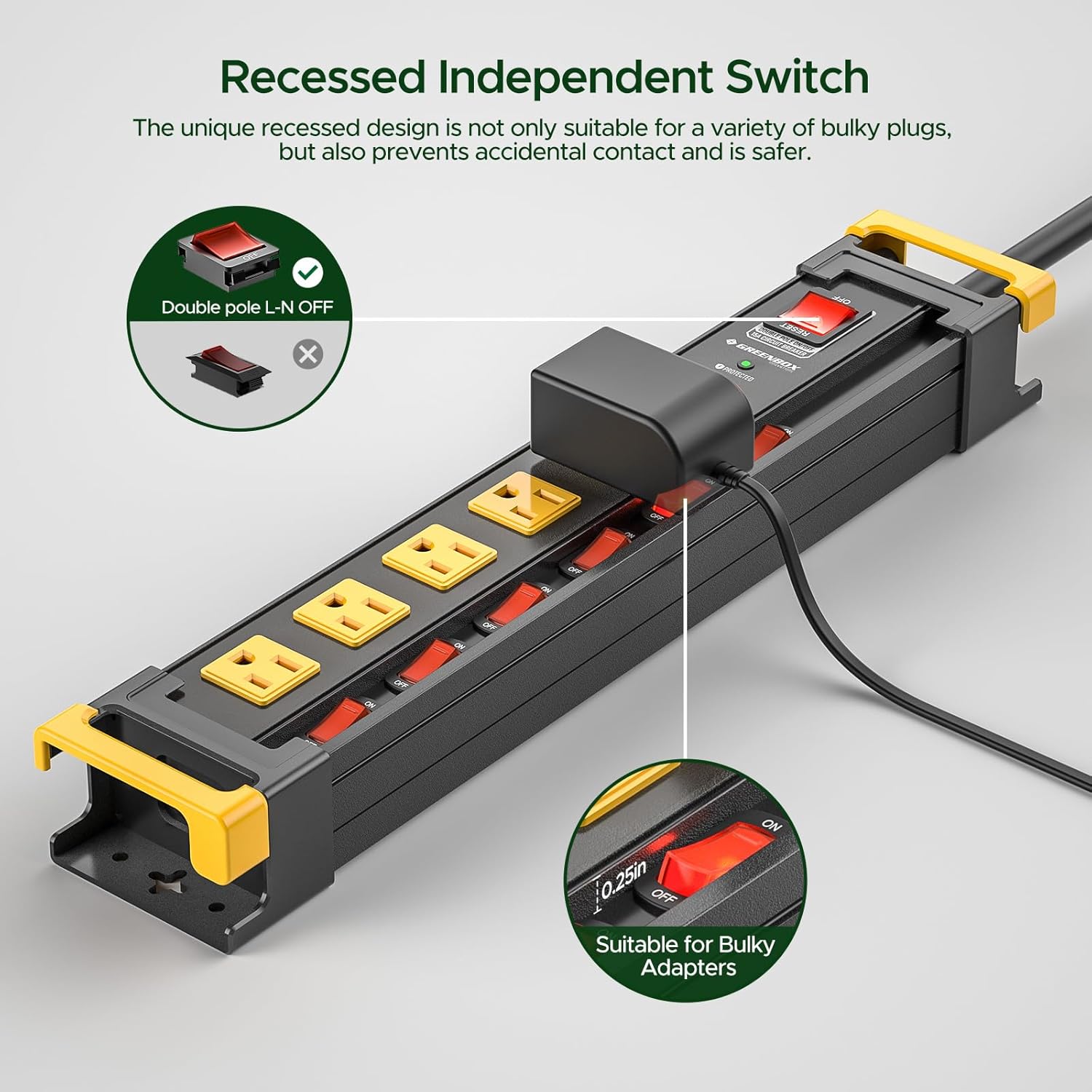Mountable Metal Power Strip