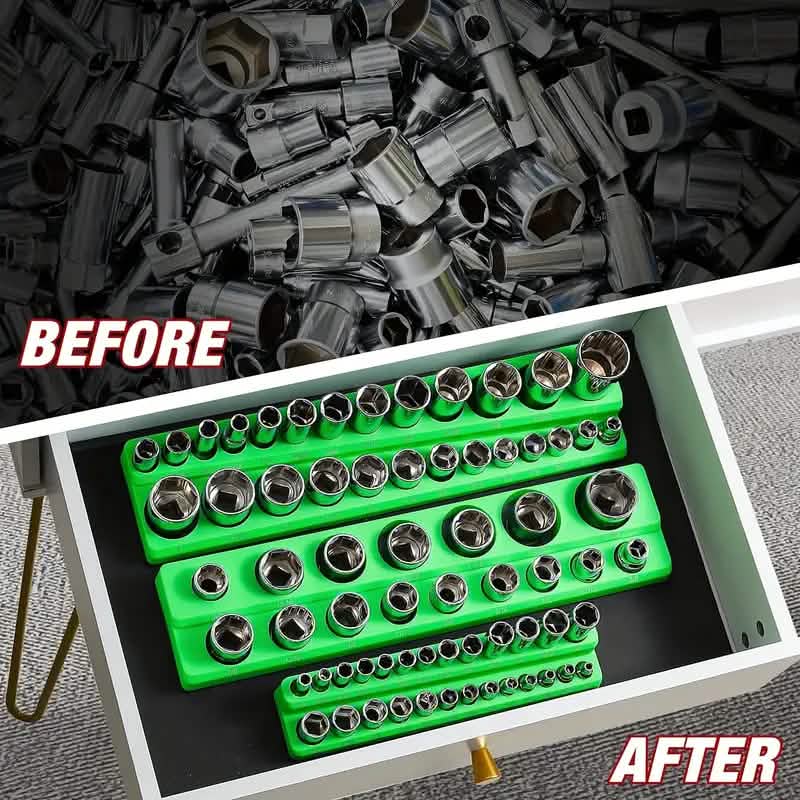 6-Piece Magnetic Socket Organizer Set