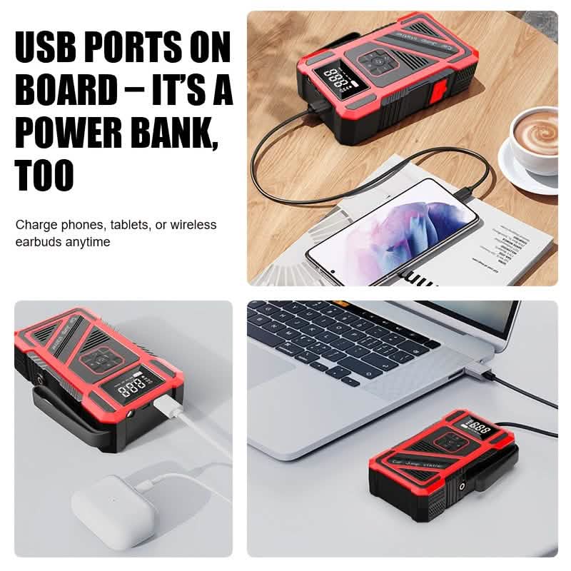 3000A Car Jump Starter & Tire Inflator