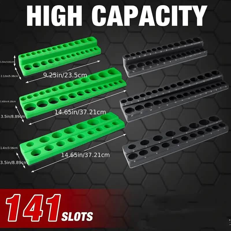 6-Piece Magnetic Socket Organizer Set